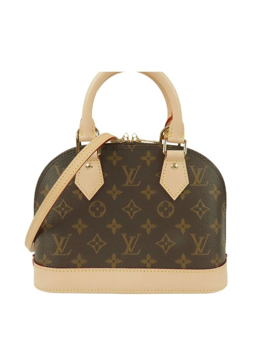 Louis Vuitton Alma BB Brown Monogram Canvas 2-Way Shoulder Bag Display